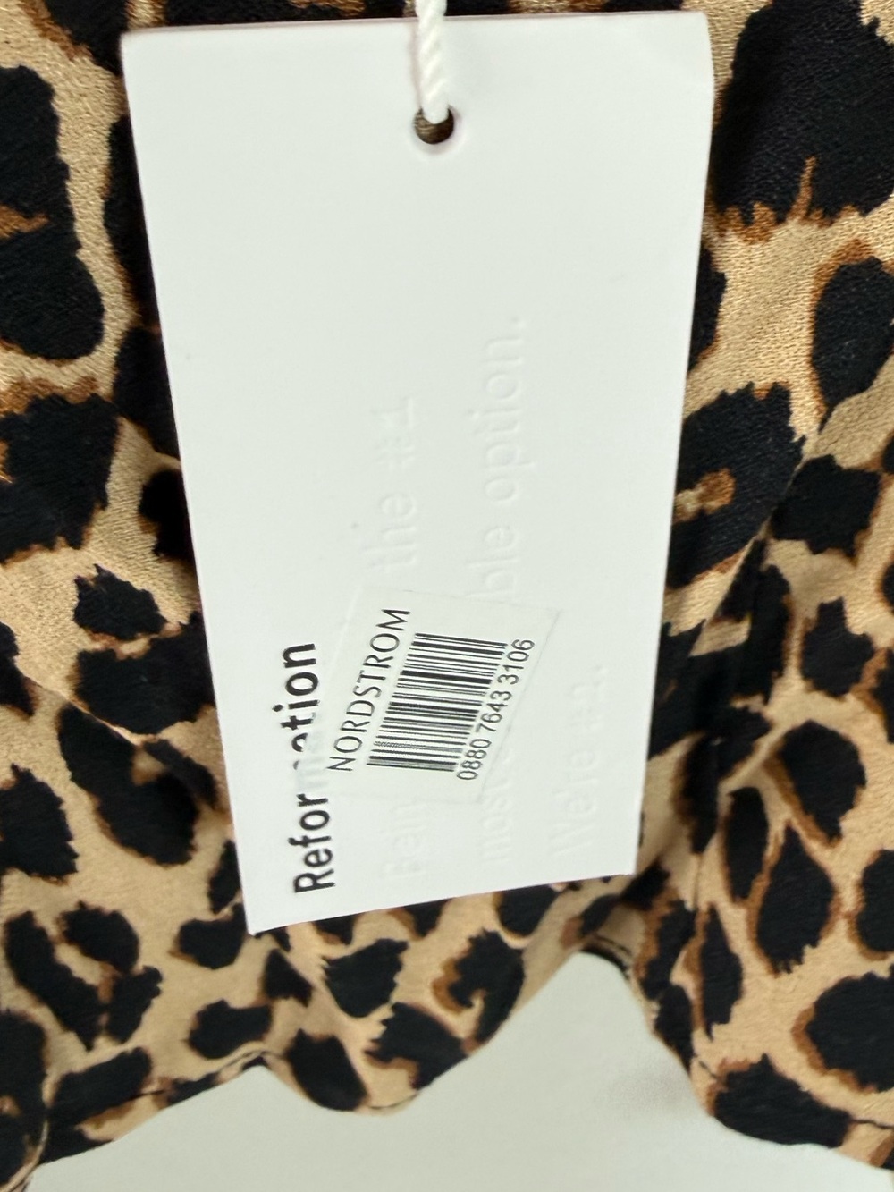 New Reformation Leo Demi Top Blouse Long Sleeve Smocked Women's Size 4 NWT - Picture 9 of 16